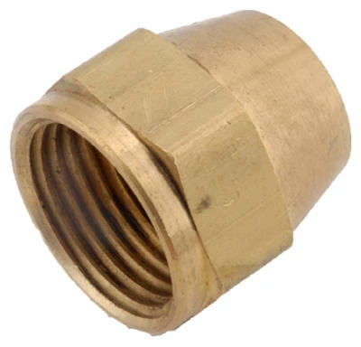 Brass Threaded Short Rod Nut, Lead Free, 1/4 In., 2-Pk.