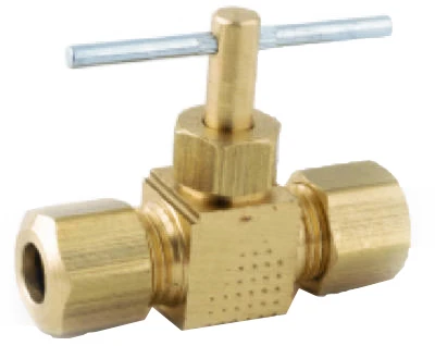 Needle Valve, Compression, 1/4 x 1/4 In.