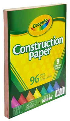 Construction Paper, 9 x 12-In., 96-Sheets