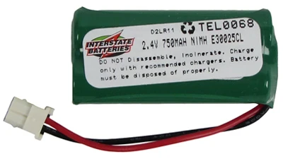 Cordless Telephone Battery, 2.4-Volt, 750Mah Ni-Mh