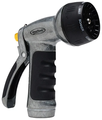 7-Pattern Adjustable Hose Nozzle, Heavy-Duty Metal