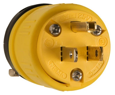 Pass & Seymour Rubber Plug, Yellow, 15-Amp, 125-Volt