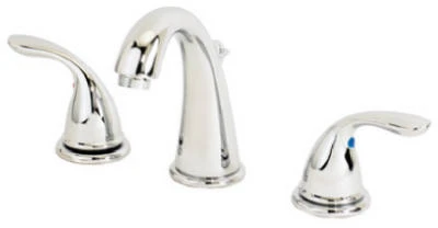 Widespread Lavatory Faucet With Pop-Up, 2 Lever Handle, Chrome
