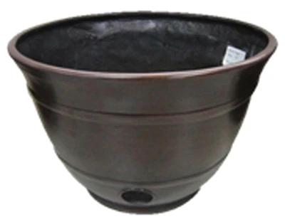 Hose Pot, Holds 100 Ft. of Hose, Burnt Copper Resin