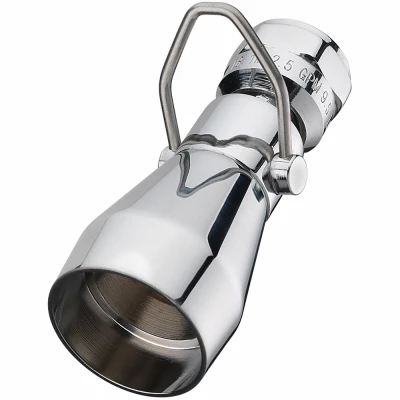 Water-Saver Shower Head, Fixed Mount, Chrome-Plated Brass