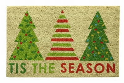 Koko Printed Door Mat, Christmas Trees, 18 x 24 In.