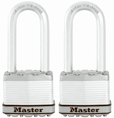 Magnum Keyed Laminated Padlocks, 2-In., 2.5-In. Long Shackle, 2-Pk.