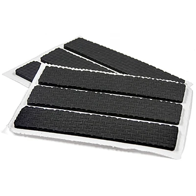 Non-Skid Foam Pads, Self-Adhesive, Black, 1/2 x 2.5-In., 6-Pk.