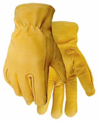 Leather Work Gloves, Premium Buffalo, Men's L