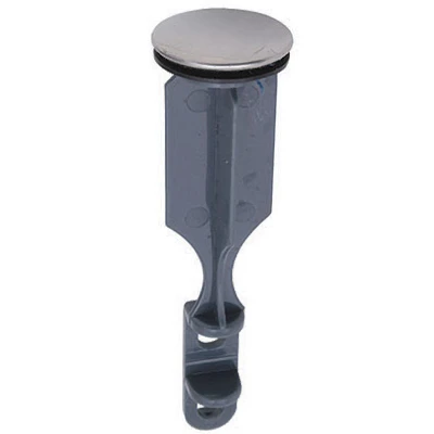 Bathroom Sink Pop-Up Drain Stopper, Chrome, 5-1/8 x 1-3/8 In.