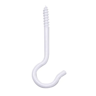 Ceiling Plant Hook, White, 2.6 x .7 In., 5-Pk.