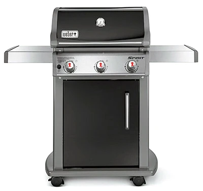 Spirit E-310 Natural Gas Grill, Porcelain Enamel, 32,000 BTU, Black