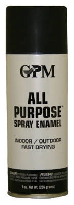 Spray Paint, Flat Black, 9 oz.