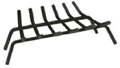 Wrought Iron Fireplace Grate, Black, 27 In.