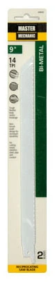 Reciprocating Saw Blades, 9 In., 14-TPI, Bi-Metal/Cobalt, 2-Pk.