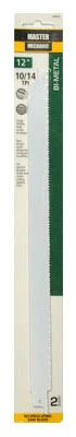 Reciprocating Saw Blades, 12 In., 10/14-TPI, Bi-Metal/Cobalt, 2-Pk.