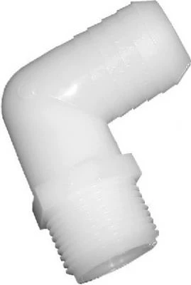 Nylon Hose Barb Elbow, 1 x 1 In. MPT