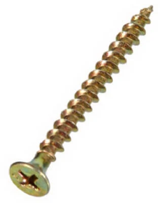 Multi-Use Screws, Flat Phillips Head, Gold, 2-1/2-In. x #8, 50-Pk.