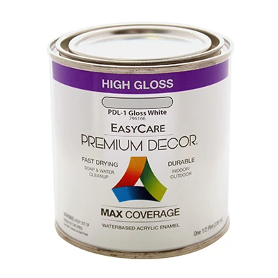 Premium Decor White Gloss Enamel Paint, 1/2 Pt.