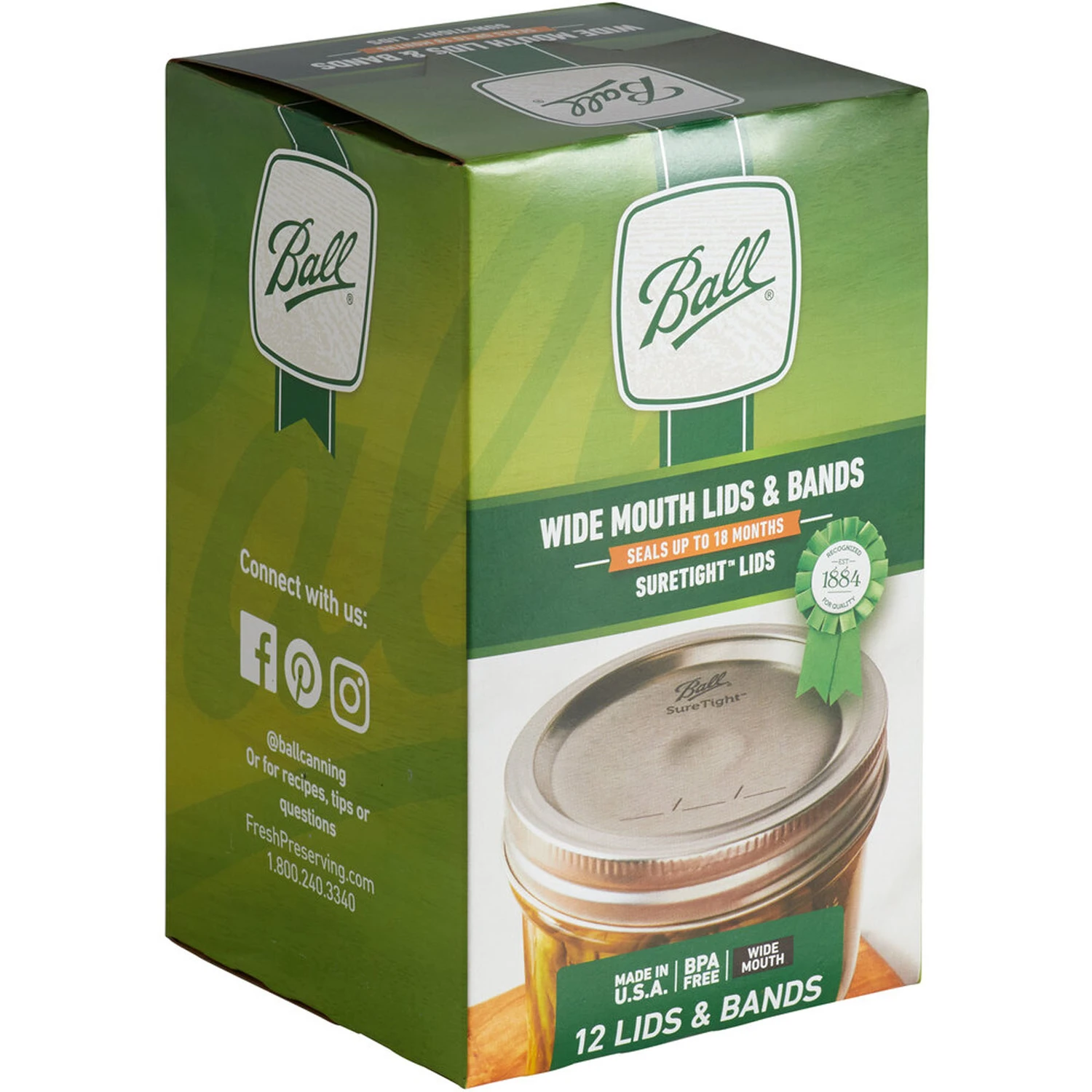 Canning Jar Lids & Bands, Wide Mouth 12-Pk