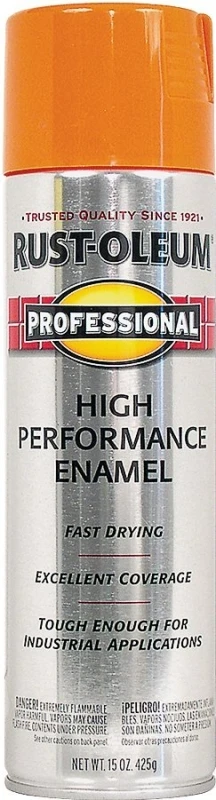 Fast Dry ProfessionalHigh-Performance Spray Enamel, Safety Orange, 15-oz.