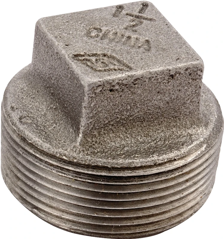 1-1/4 Inch Black Malleable Screwed Plug, Model B291 32, 150 Psi