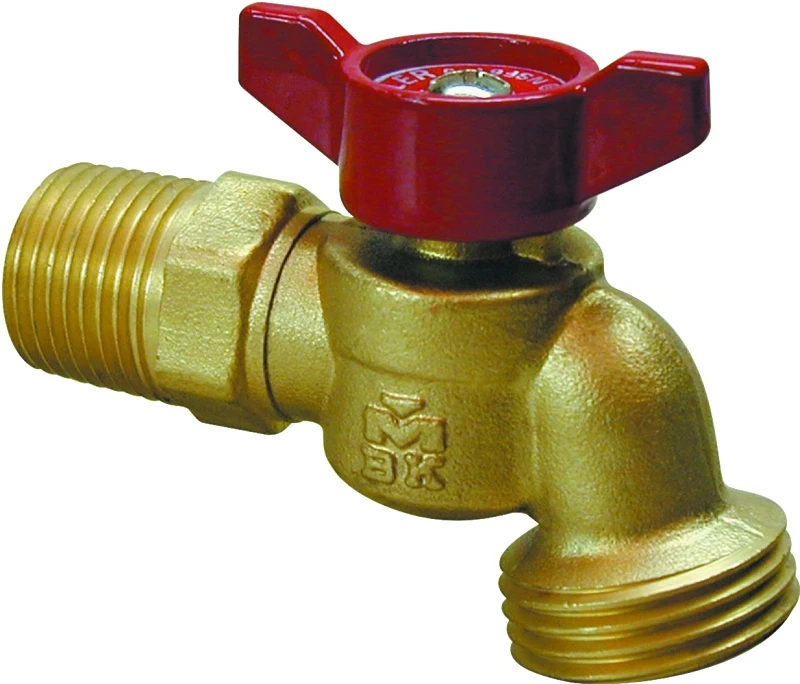 Hose Bibb Valve, Quarter-Turn, 3/4 In. Hose