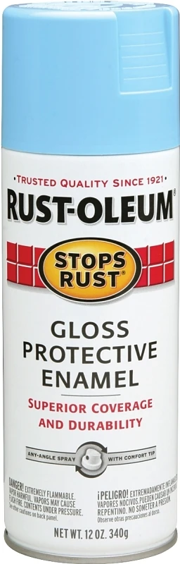 Stops Rust Spray Enamel, Harbor Blue Gloss, 12-oz.