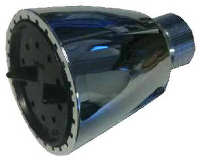 Adjustable Spray Showerhead, Fixed-mount, Chrome Plastic Finish