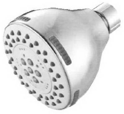 Adjustable Fixed-mount Showerhead With 5 Settings In Brushed Nickel Plastic