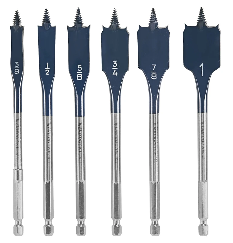 Dare Devil Standard Spade Drill Bit Set, 6-Pc.