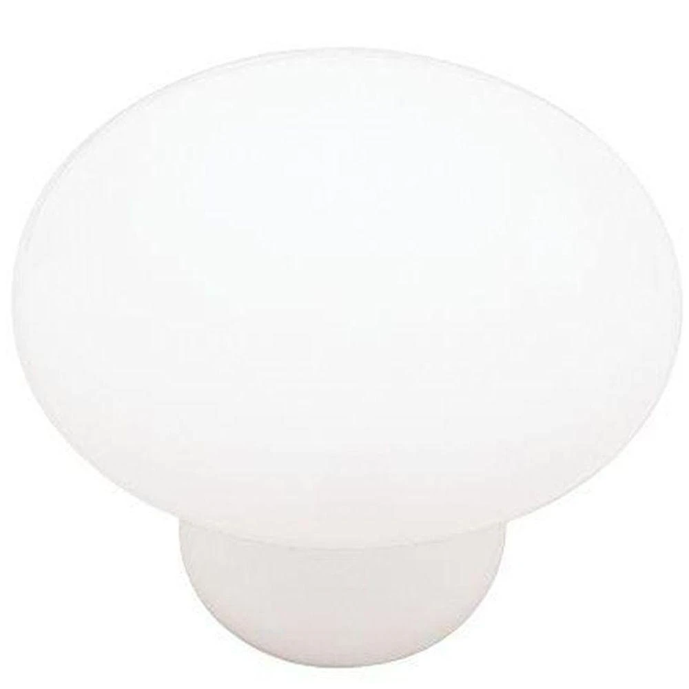 1-3/8-In. White Ceramic Round Cabinet Knob