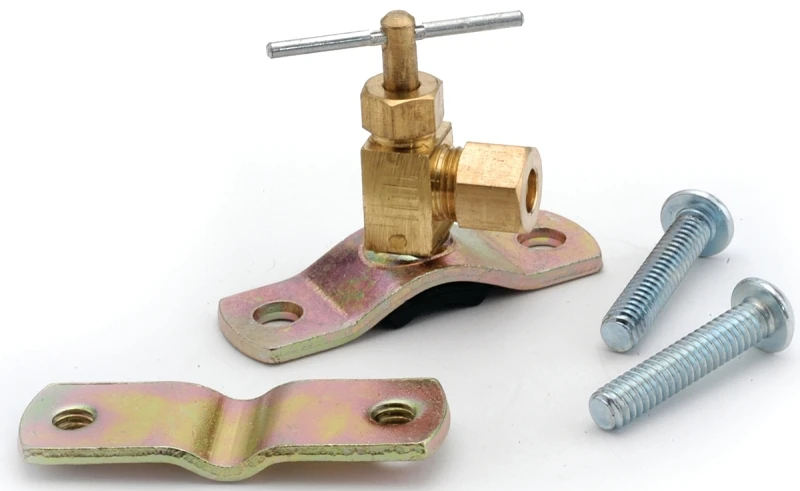 Needle Valve, Compression, Self-Drilling, 1/4 x 1/8 In.