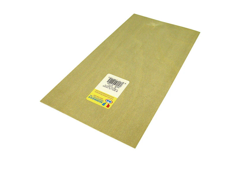 Craft Plywood, 1/64 x 6 x 12 In.