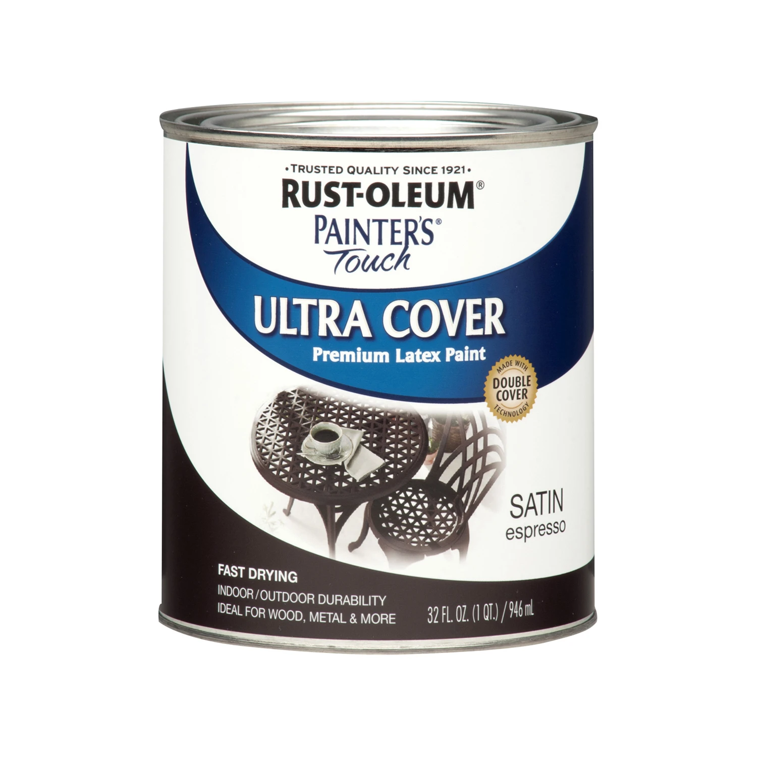 Painter's Touch Ultra Cover Latex Paint, Satin Espresso, 1-Qt.