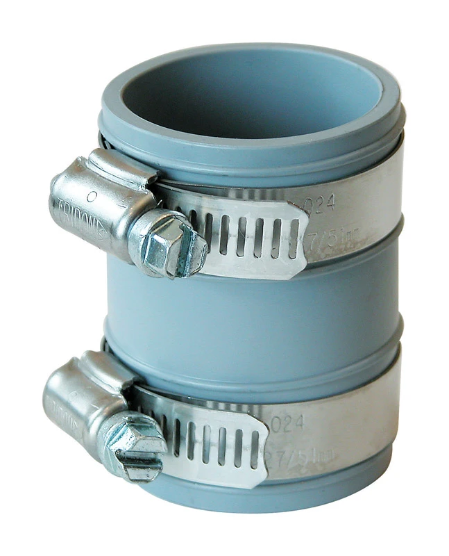 Tubular Drain Pipe Connector, 1-1/2 x 1-1/4 In.