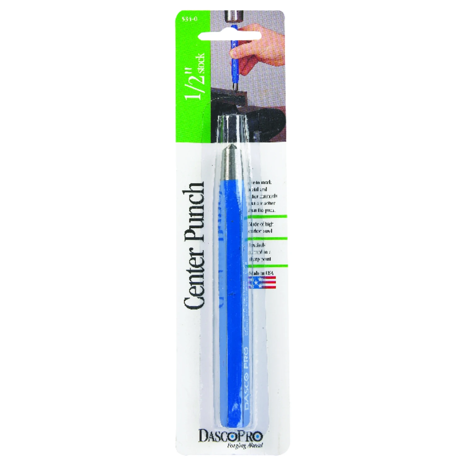 Center Punch, 1/2 x 5-1/2-In.