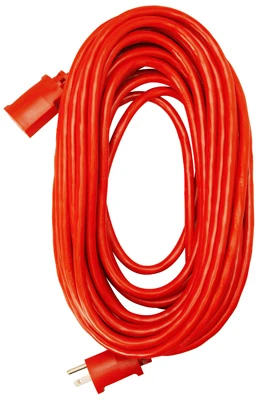 100 Ft. 14/3 Sjtw Red Round Vinyl Extension Cord For Indoor/outdoor Use