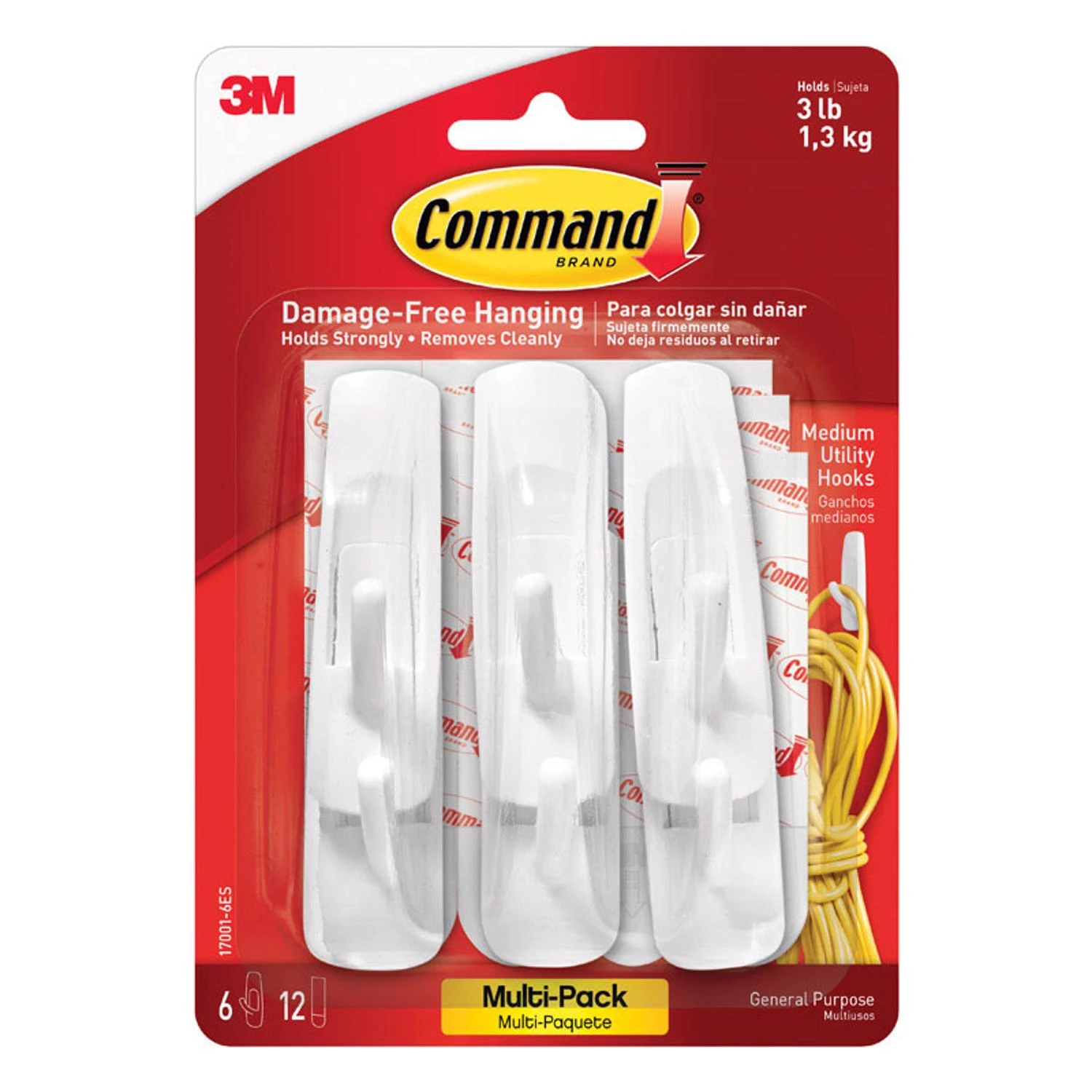 Medium Utility Hooks, 6-Pk.