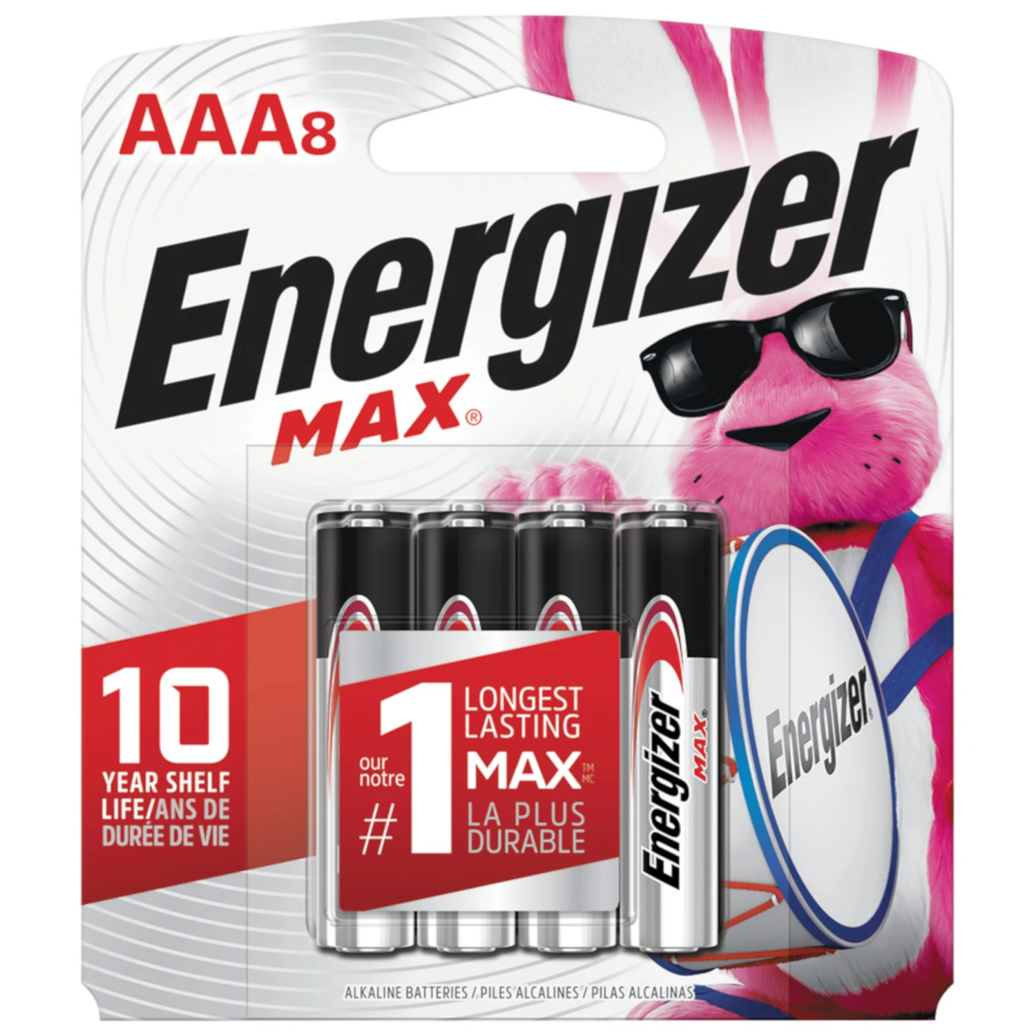 Max AAA Batteries, Triple A Alkaline Batteries, 8-Pack