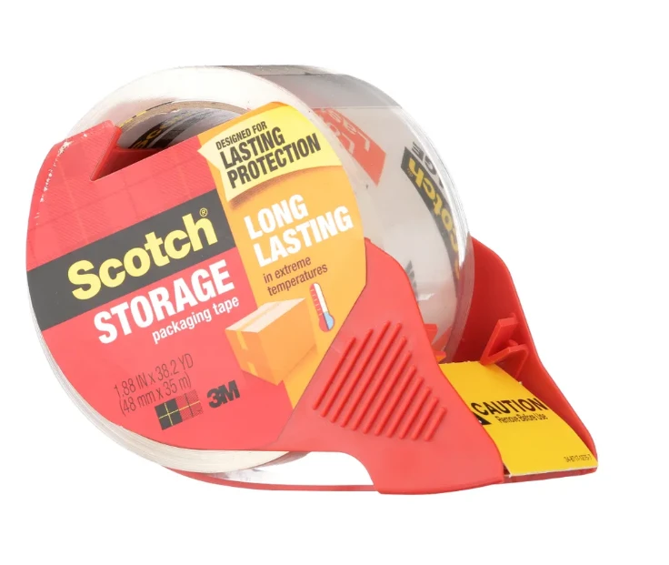 Long Lasting Moving Tape, Clear, 1.88 In. x 38.2 Yds.