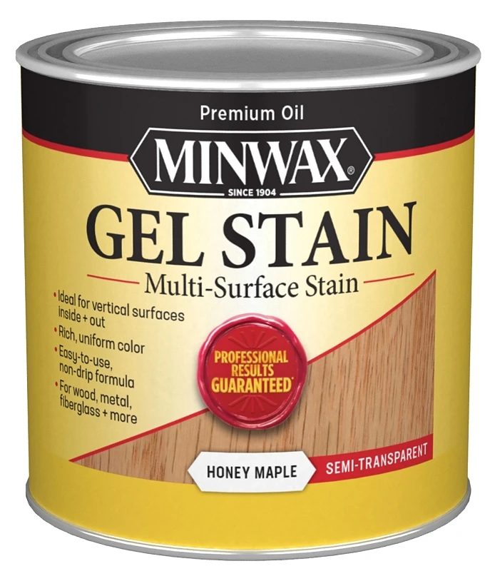 Honey Maple Gel Wood Stain Finish, 1/2 Pt.