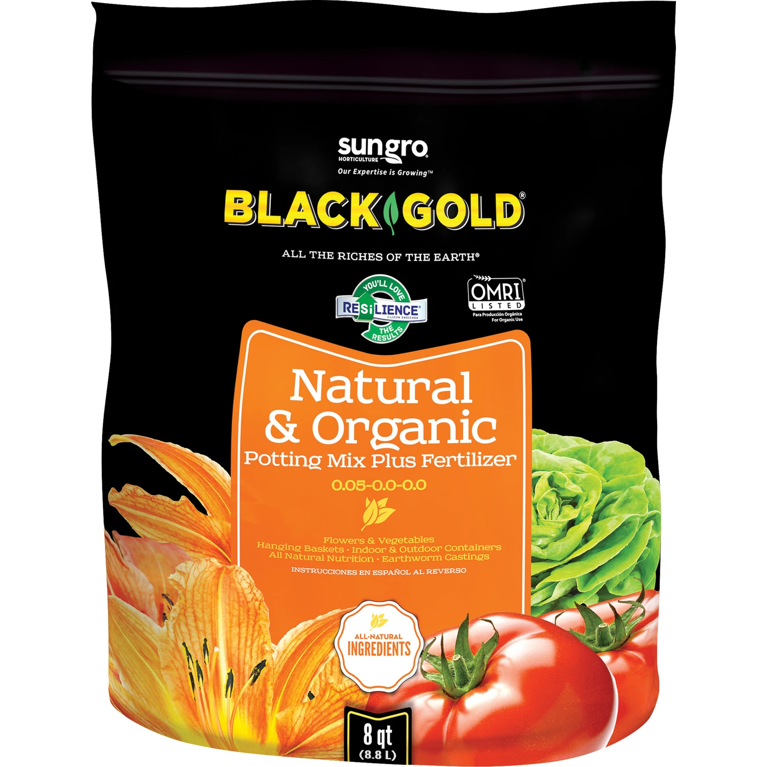 Natural & Organic Potting Soil, 8-Qt.
