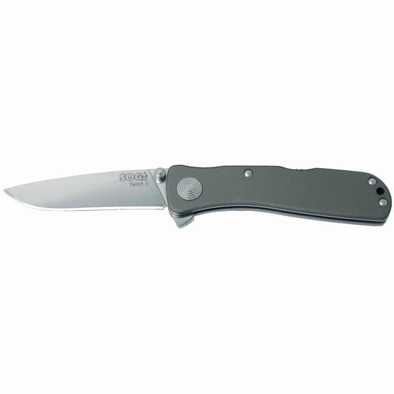 Twitch 2 Pocket Knife, 1-Hand Open, Stainless Steel/Aluminum, 2.7-In. Blade