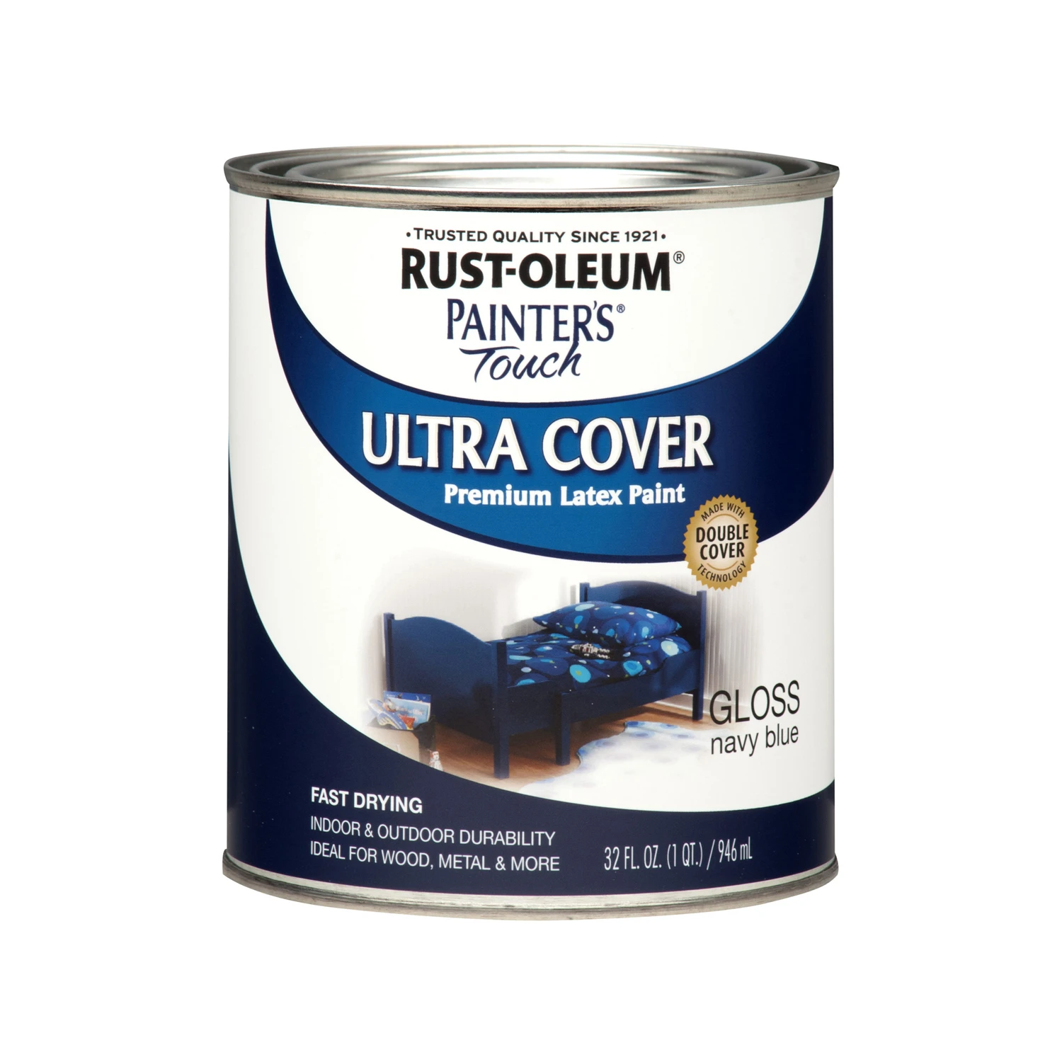 Painter's Touch Ultra Cover Latex Paint, Navy Blue, Qt.