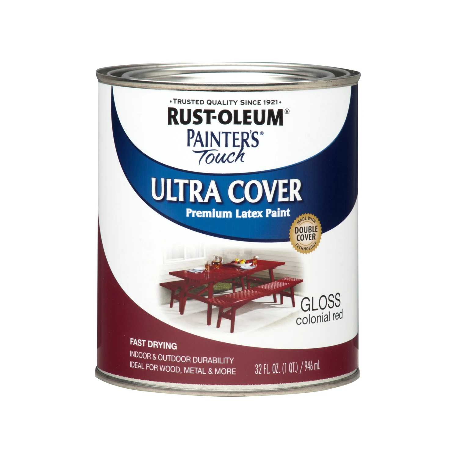 Painter's Touch Ultra Cover Latex Paint, Colonial Red, 1-Qt.