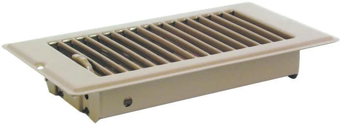 Metal Mobile Home Floor Register, Brown, 5-3/8 x 10-3/16 In.
