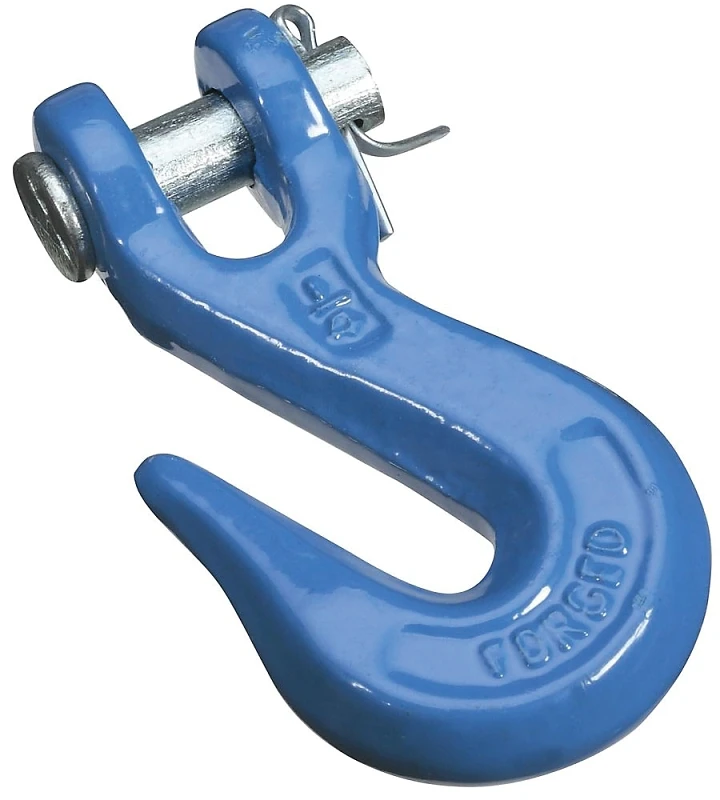 Clevis Grab Hook, Blue, 1/4 In.