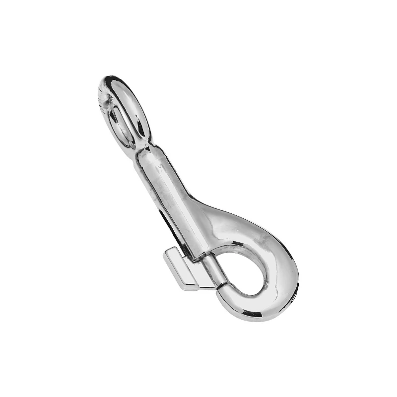 Nickel Bolt Snap, Round Fixed Eye, 5/8 x 3-1/4 In.