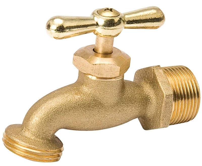 Hose Bibb, Standard, Brass, 1/2 MP x 1/2 Internal Solder x 3/4 In. Hose